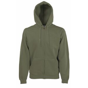 Fruit Of The Loom Mens  70/30  Zip-Up Sweatshirt Hoodie / Classic Olive